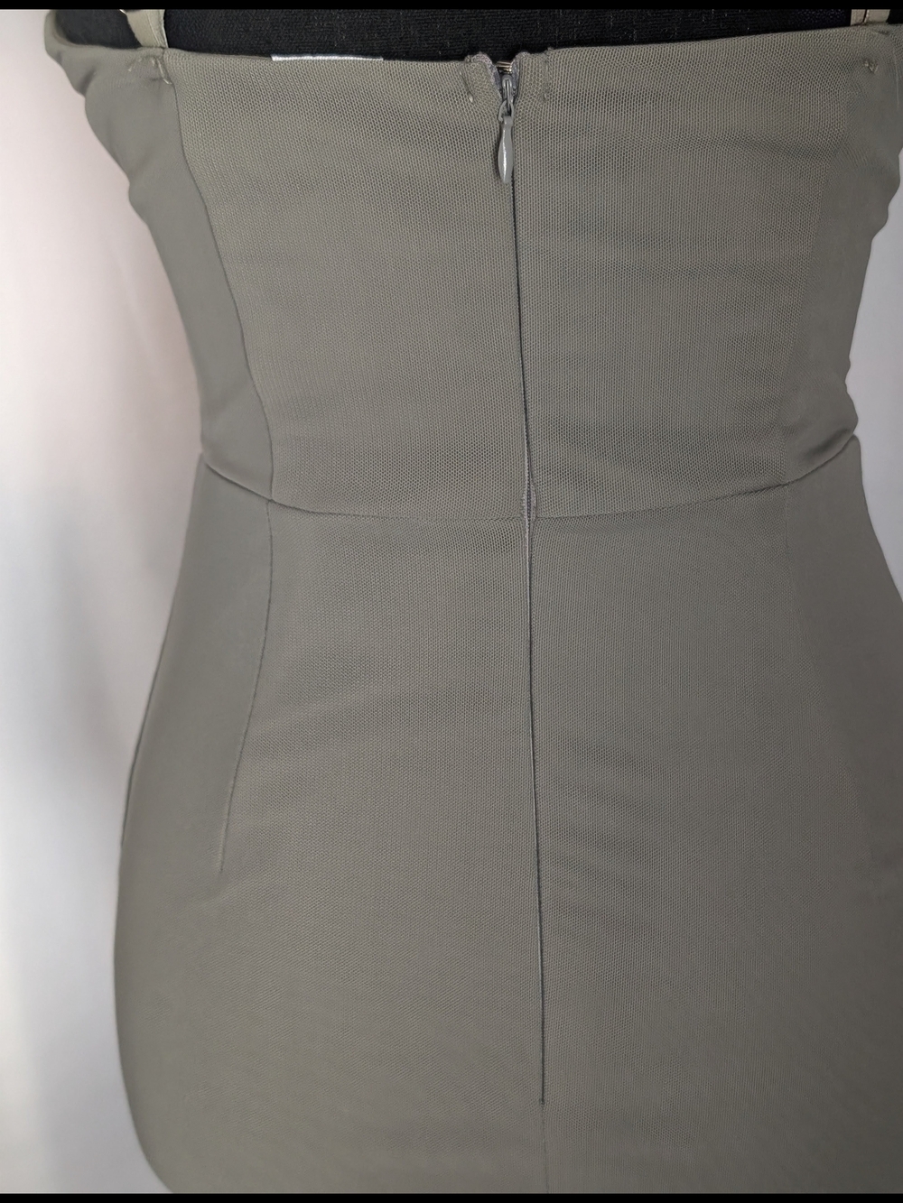 Angel Biba Sage/Gray Cutout Ring Bodycon Mini Dress Size S 🩶 - Picture 6 of 9